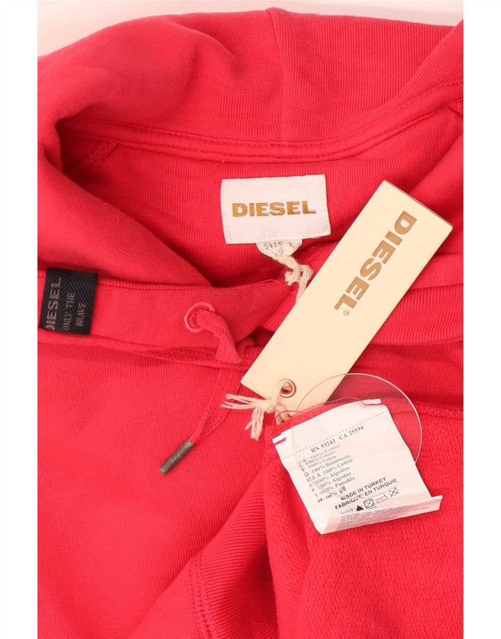 Diesel Pull à capuche pour homme en coton rose Large