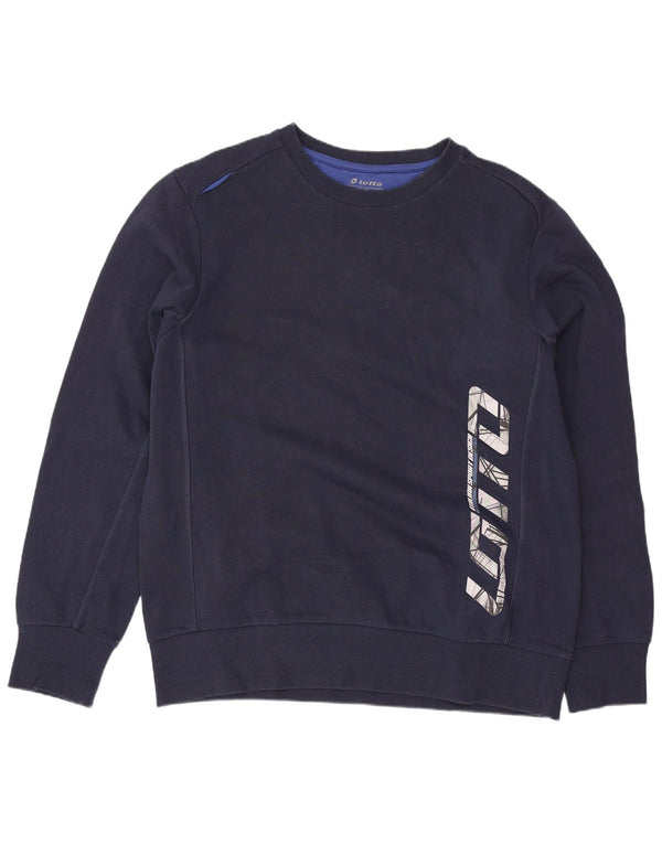 Lotto Sweat-Shirt Graphique Homme XL Bleu Marine Coton