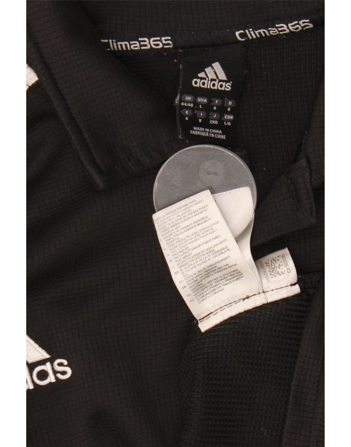 ADIDAS Polo néo-zélandais pour hommes UK 44/46 Large Black Colourblock