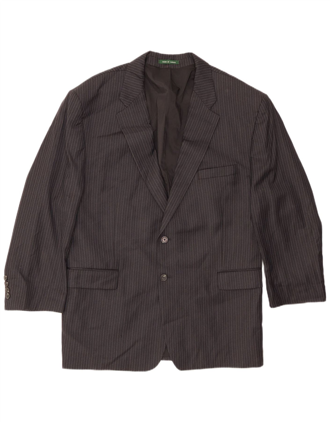 Ralph Lauren Veste blazer à 2 boutons pour homme UK 42 XL en laine à fines rayures noires