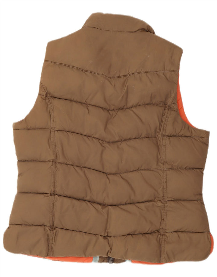 Joules Gilet rembourré pour femme UK 16 Large Marron Polyester