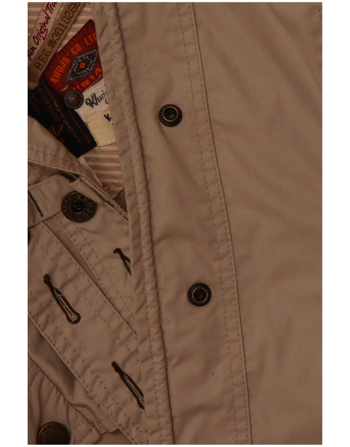 KHUJO Veste utilitaire pour femme UK 14 Coton beige moyen