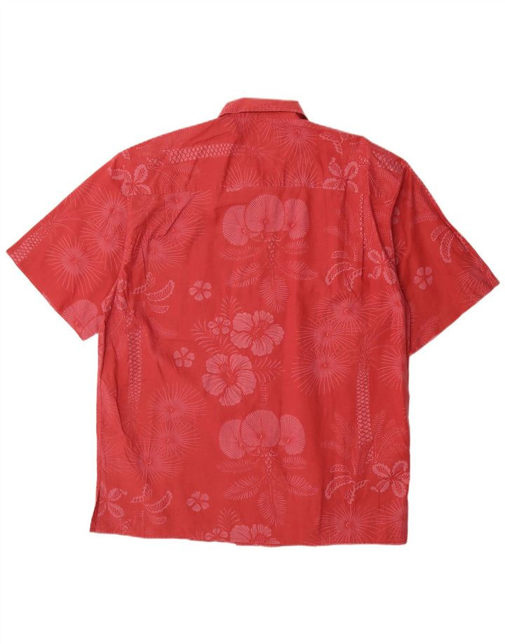 Wrangler Chemise à manches courtes pour homme XL en coton floral rouge