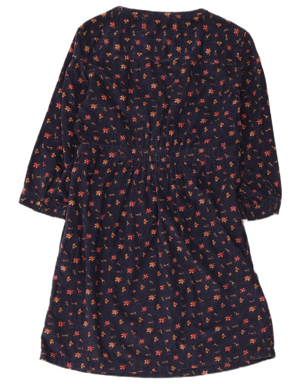 Fat Face Robe fourreau à manches 3/4 pour femme UK 42 Bleu marine moyen floral