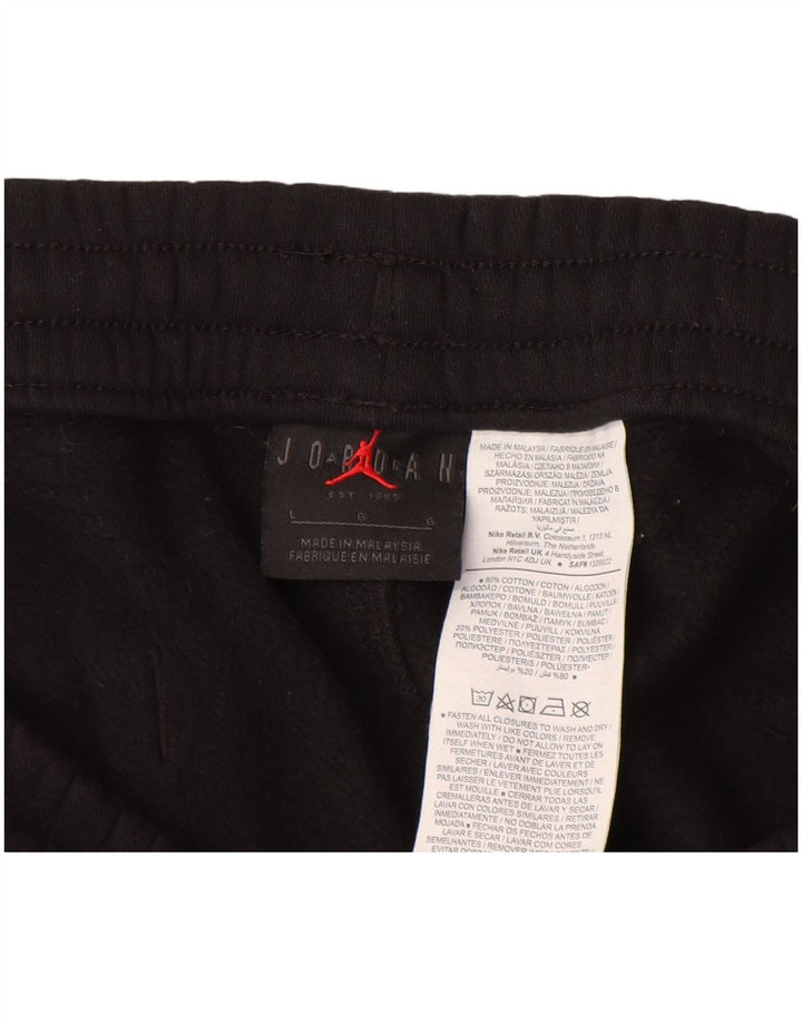 JORDAN Pantalon de survêtement graphique Paris pour hommes Joggers grand coton noir