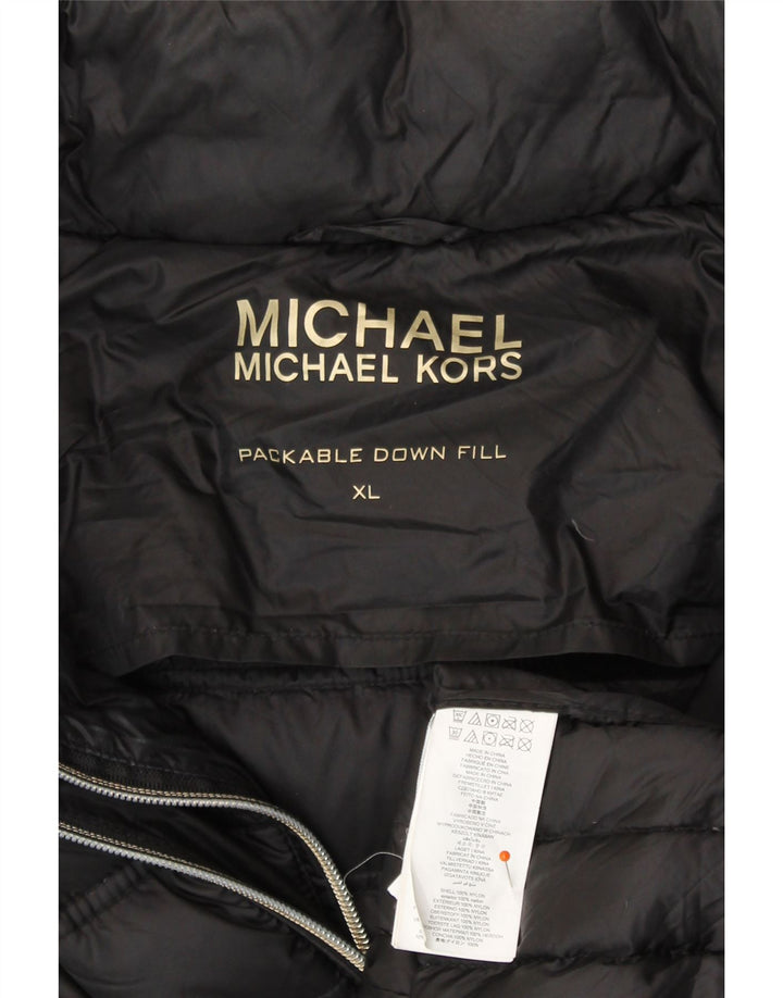 MICHAEL KORS Veste matelassée à capuche pour femme UK 18 XL Nylon noir