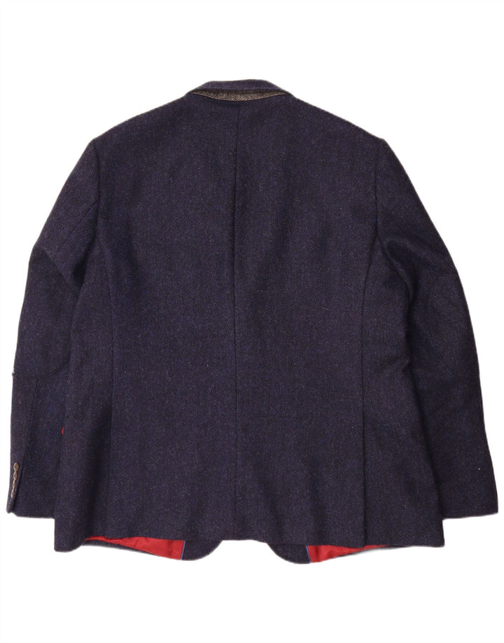 Marks & Spencer Veste Blazer 2 Boutons Homme UK 48 2XL Bleu Marine Laine