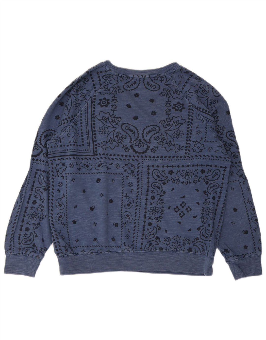 Marks & Spencer Sweat-shirt surdimensionné pour femme UK 10 Petit motif cachemire bleu