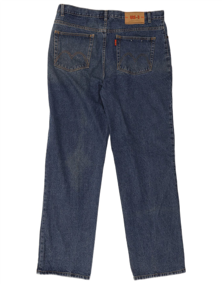 Jean droit homme vintage W38 L33 coton bleu