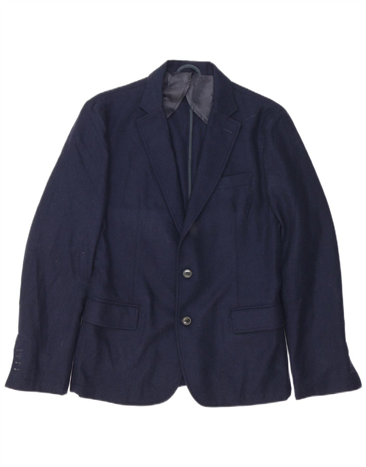 Trussardi Jeans Veste Blazer 2 Boutons Homme IT 48 Bleu Marine Moyen