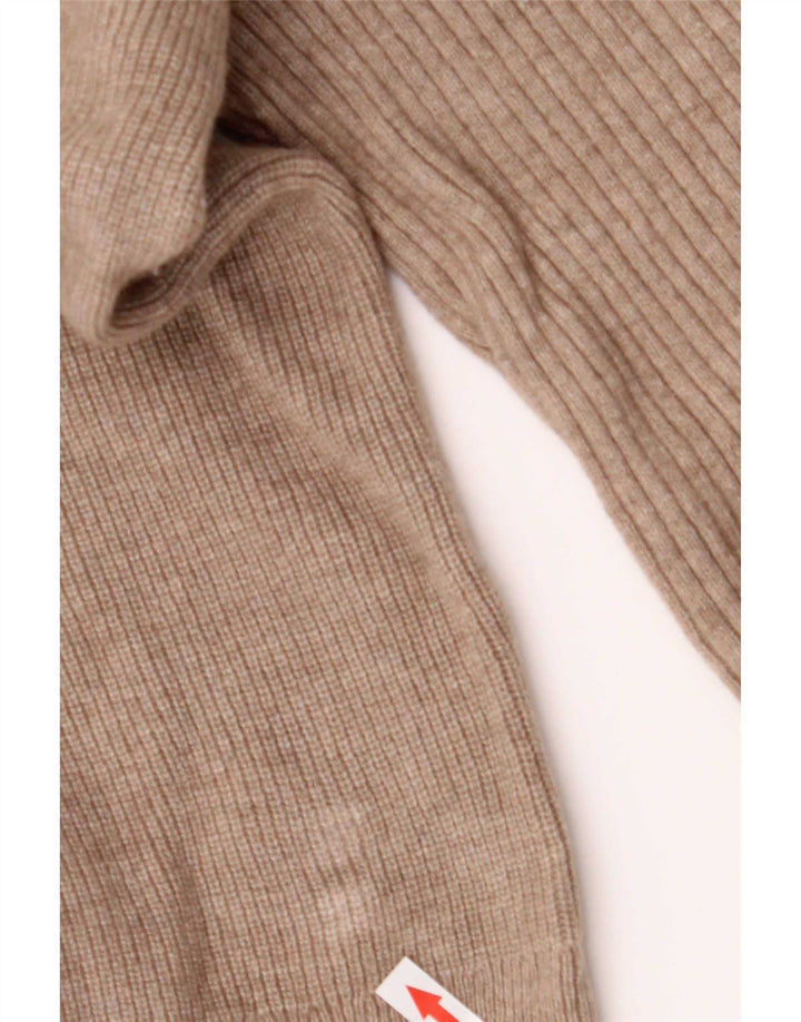 Massimo Dutti Pull à col zippé pour homme en laine beige