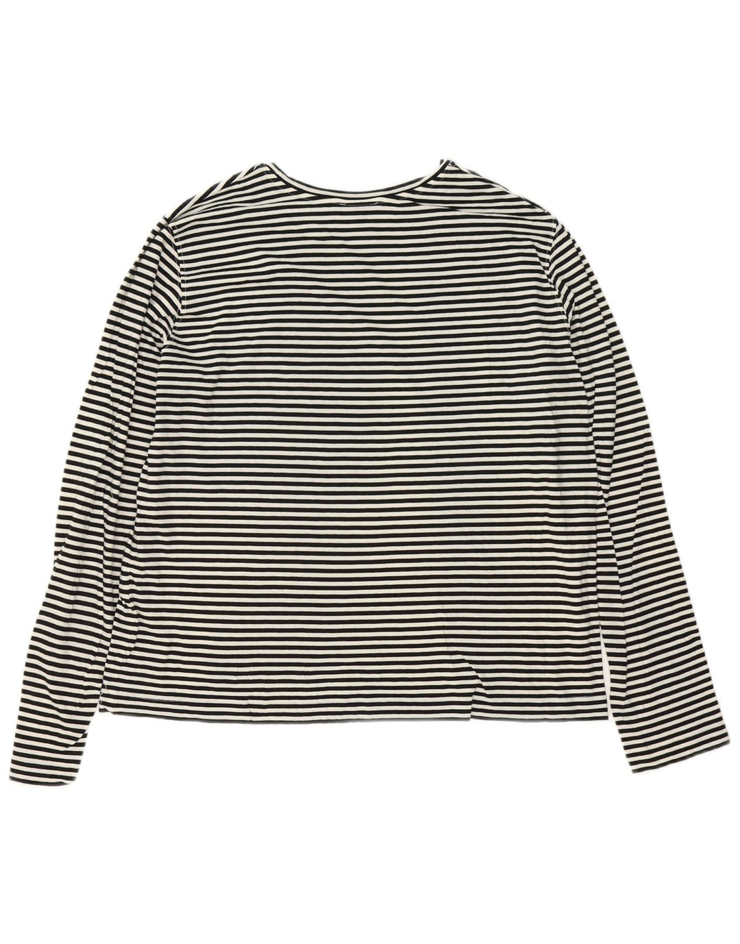 Massimo Dutti Haut à manches longues pour femme UK 16 Grandes rayures blanches