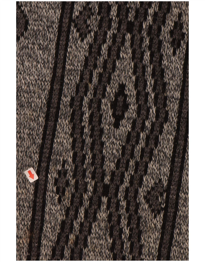 ANGELO LITRICO Pull col rond pour homme IT 52/54 Grand gris géométrique