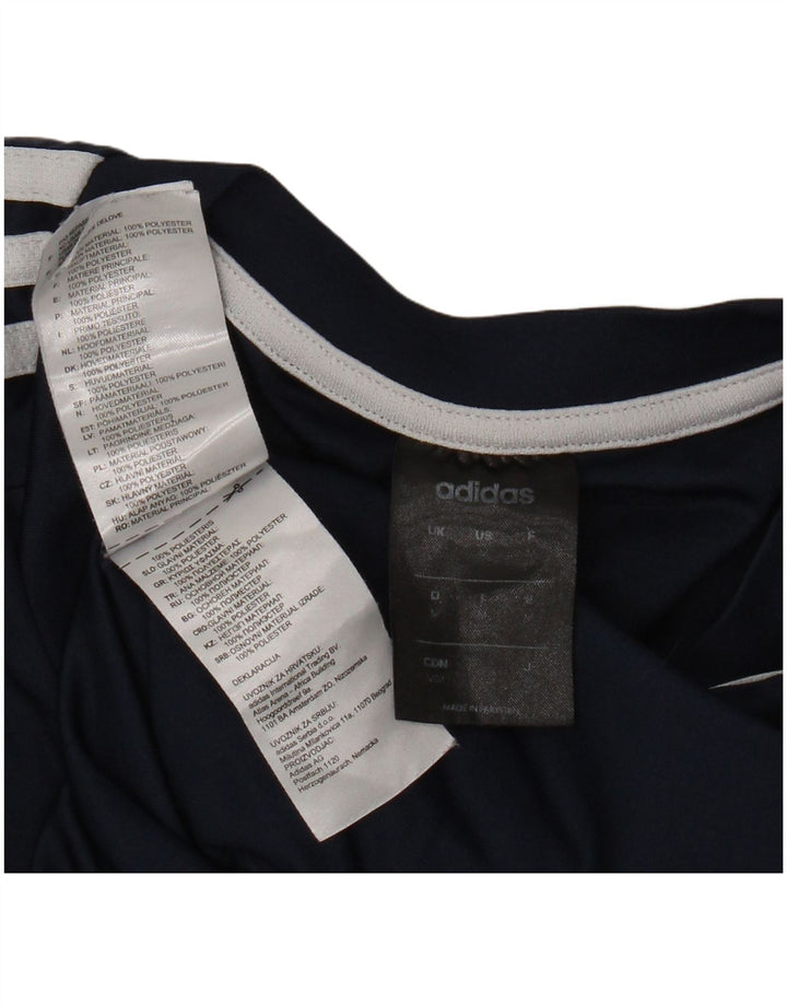 Adidas Homme Climalite T-Shirt Top Bleu Marine Moyen Polyester
