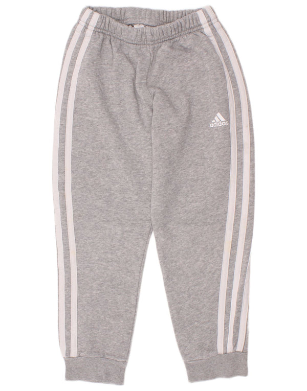 Adidas Pantalon de Survêtement Garçon Joggers 6-7 ans Gris Moucheté Coton