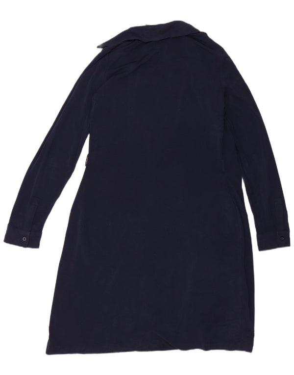 Calvin Klein Robe portefeuille pour femme UK 44 Bleu marine moyen Polyester