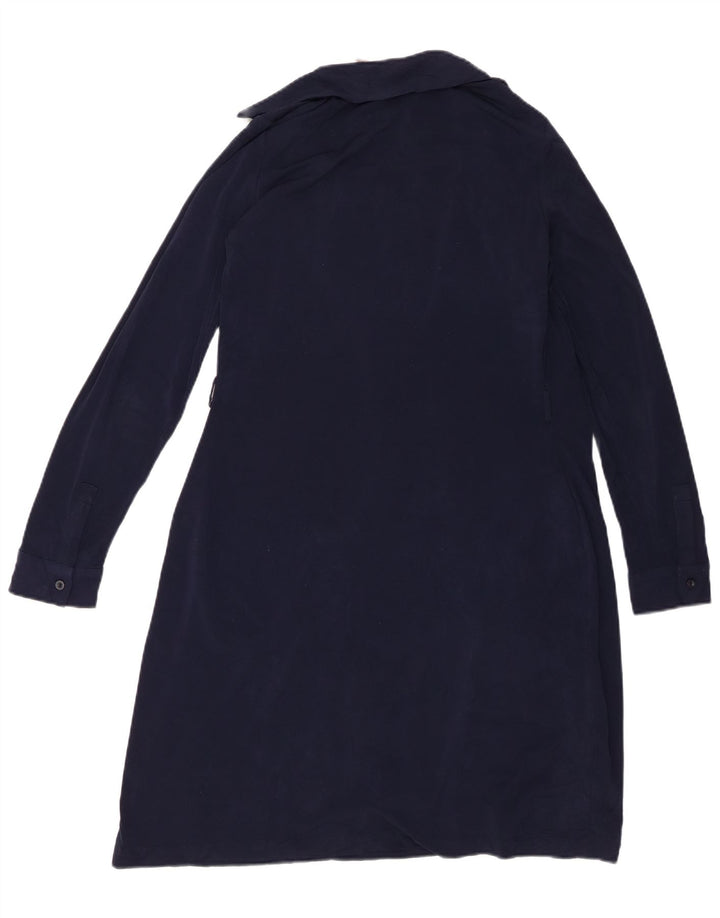Calvin Klein Robe portefeuille pour femme UK 44 Bleu marine moyen Polyester