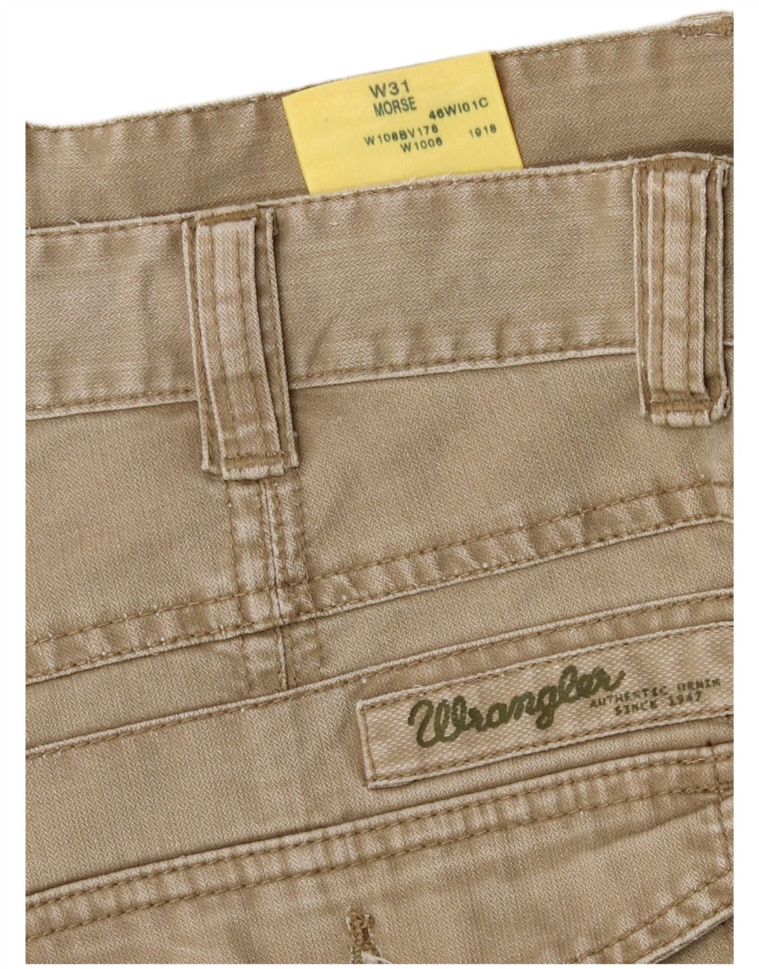 Wrangler Short Chino Morse Homme W31 Coton Beige Moyen
