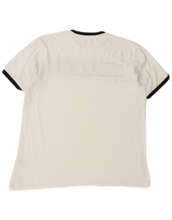 French Connection T-Shirt Homme Blanc Moyen Coton Colorblock
