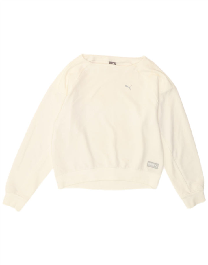 Puma Sweat-shirt coupe ample pour femme UK 10 Petit Blanc