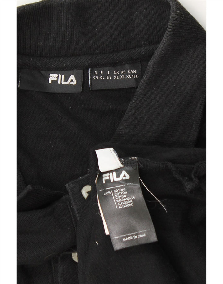FILA Polo Homme XL Noir Coton
