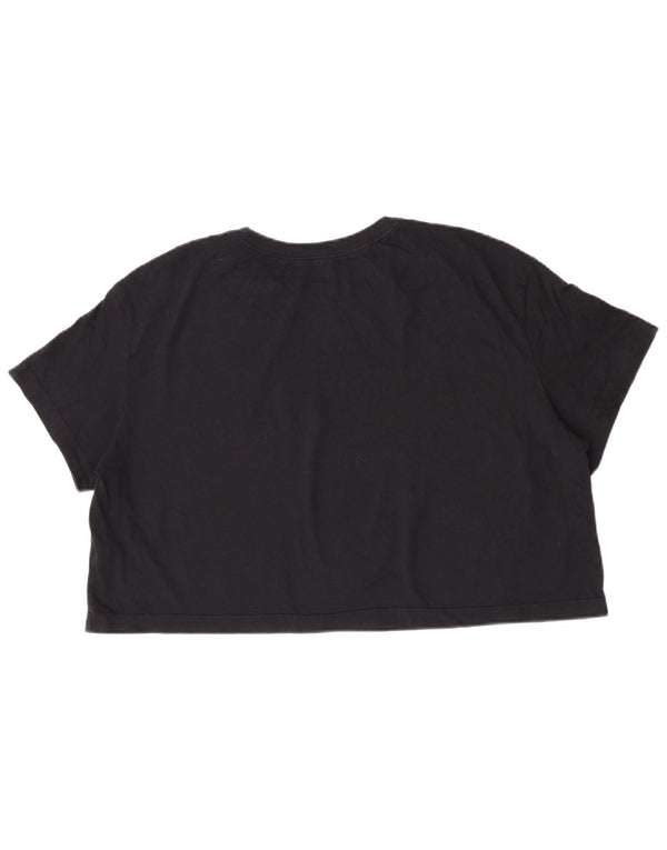 Nike T-shirt court surdimensionné pour femme UK 18 XL en coton noir