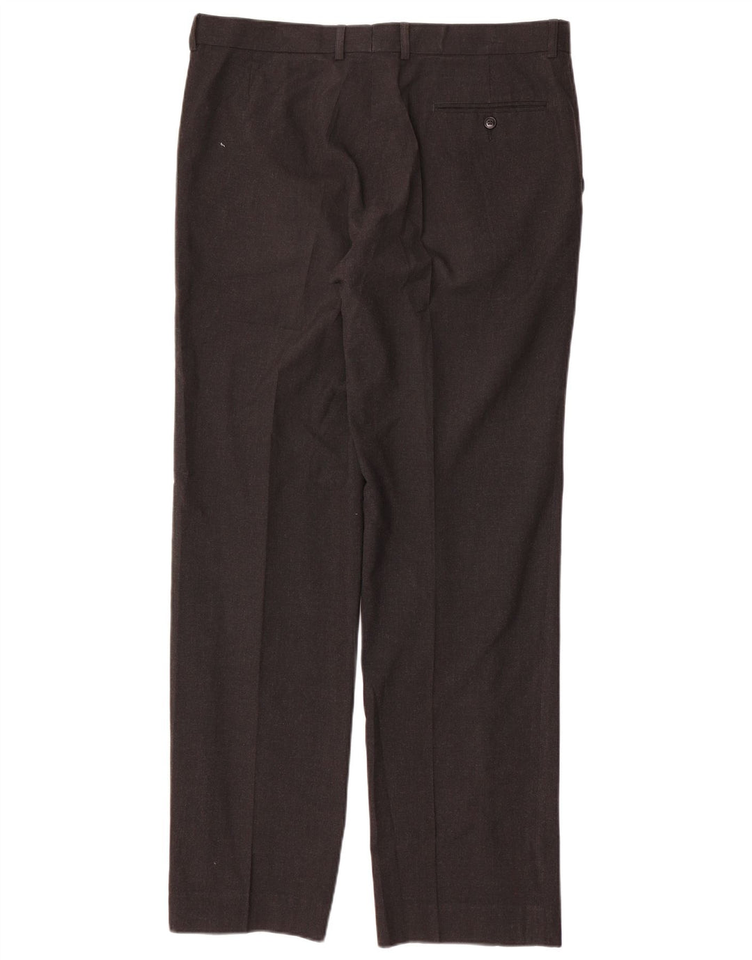 Marks & Spencer Pantalon de Costume Droit Homme W36 L33 Gris Polyester