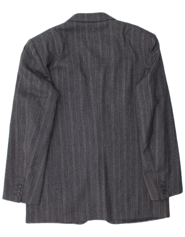 Valentino Veste Blazer 2 Boutons Homme IT 46 Petit Bleu Marine Rayé
