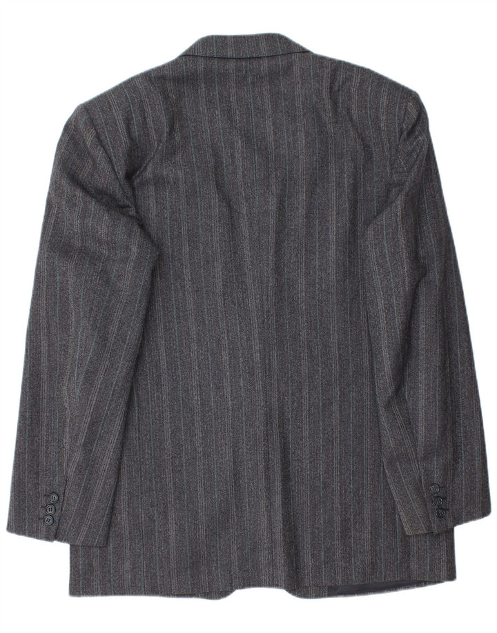 Valentino Veste Blazer 2 Boutons Homme IT 46 Petit Bleu Marine Rayé