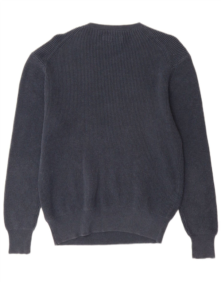 All Saints Pull Col Rond Homme Bleu Marine Moyen Coton
