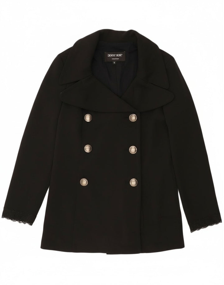 Denny Rose Caban Femme UK 10 Petit Noir Polyester