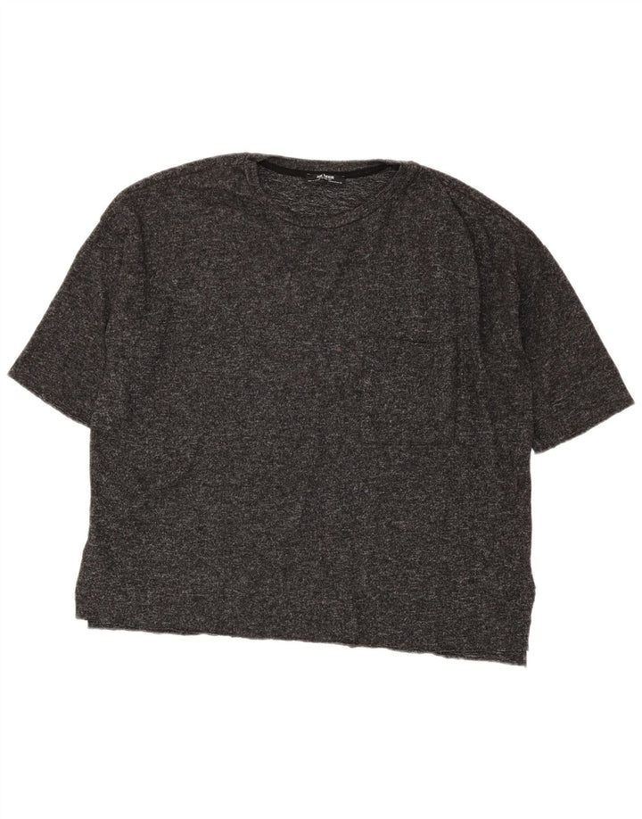 Zara T-shirt surdimensionné pour femme UK 44 Polyester moucheté gris moyen