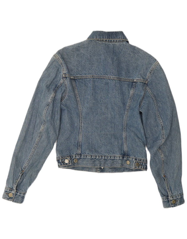 Helmut Lang Veste en Jean Femme UK 8 Petit Bleu Coton