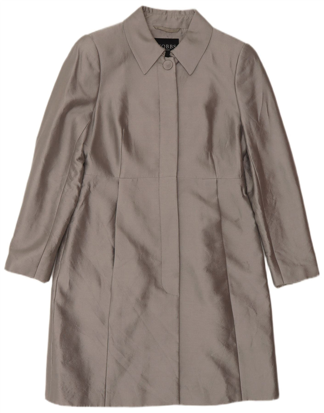 Hobbs Manteau Femme UK 10 Petite Laine Grise