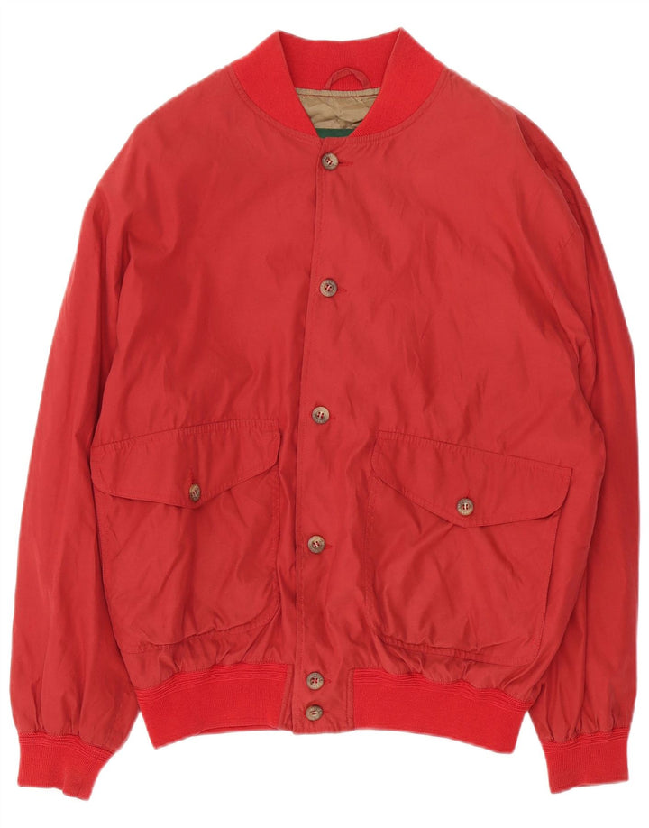 Brooksfield Veste Bomber IT 48 Homme Rouge Moyen Viscose