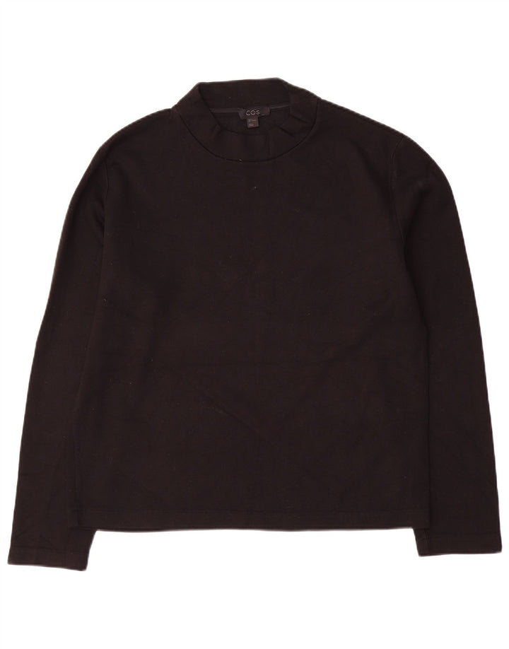 Cos Haut surdimensionné à manches longues pour femme UK 10 Small Viscose noire