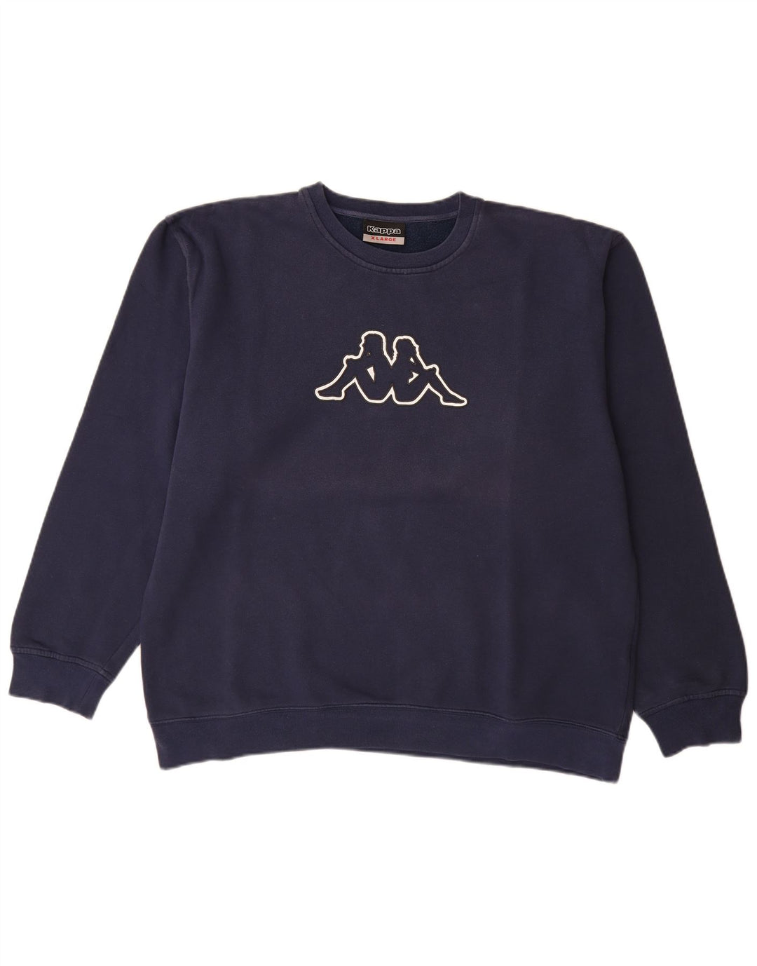 Kappa Homme Graphic Sweatshirt Jumper XL Bleu Marine Coton
