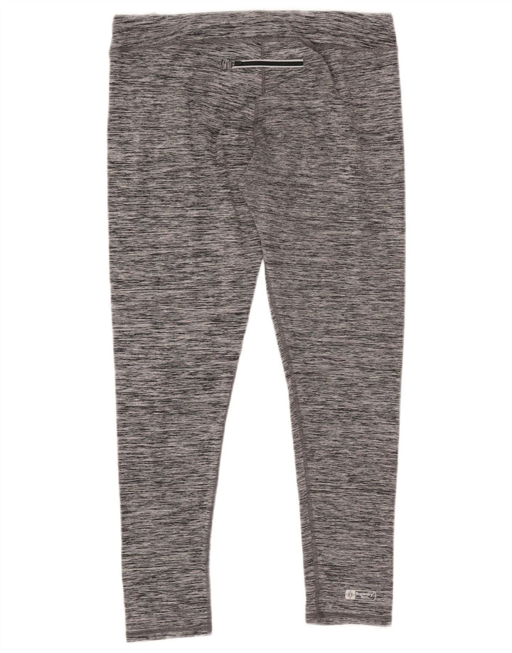 SUPERDRY Leggings Graphiques Femme UK 44 Large Gris Moucheté Polyester