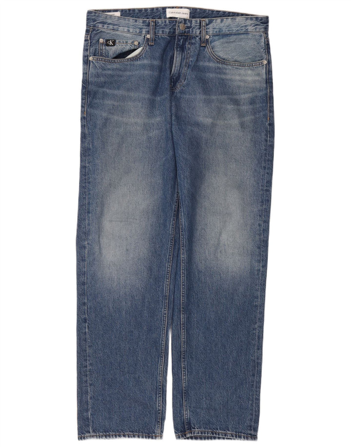 Calvin Klein Jean droit homme W33 L31 bleu coton