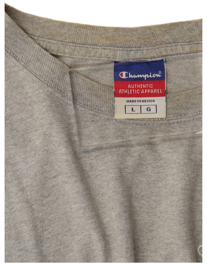 CHAMPION T-Shirt Homme Haut Large Gris Moucheté Coton