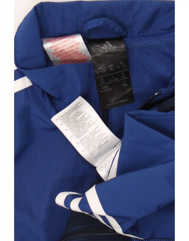 Adidas Veste de Survêtement Garçon 11-12 ans Bleu Colorblock Polyester