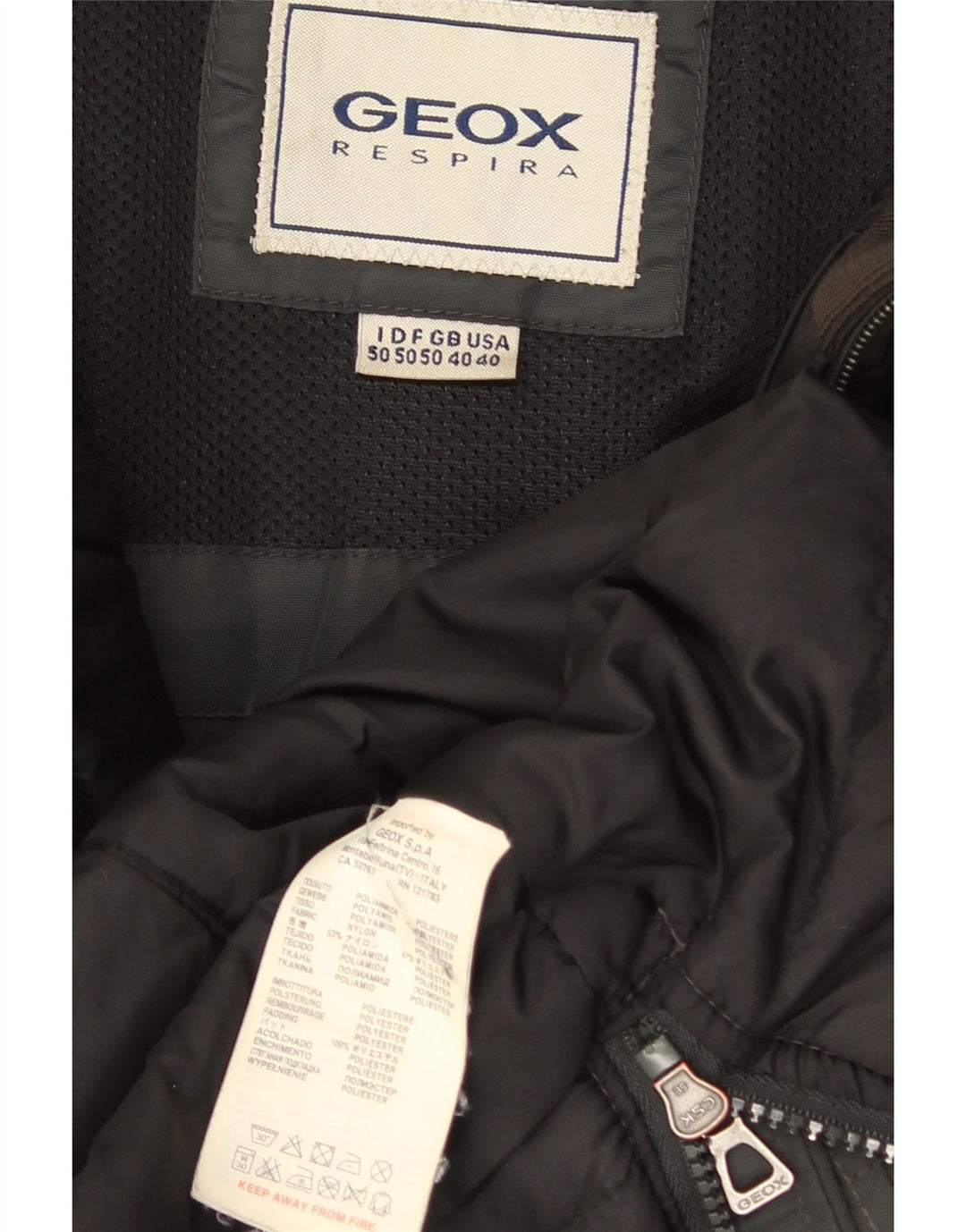 Geox Veste utilitaire Respira pour homme UK 40 Large Gris Polyamide