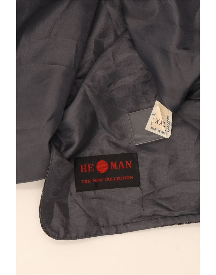 gilet homme vintage 2XL laine grise