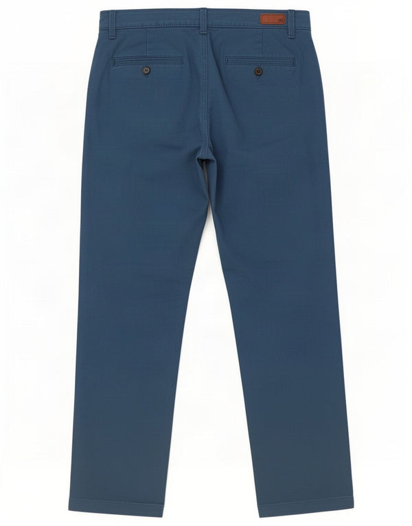 Marks & Spencer Pantalon Chino Droit Homme W32 L31 Bleu Coton