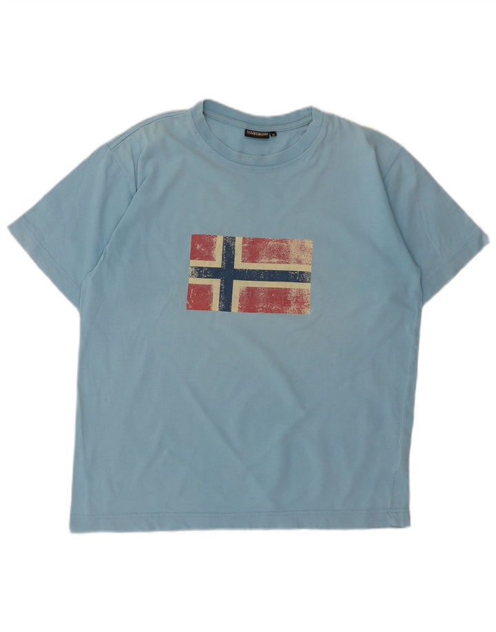 NAPAPIJRI Tee-Shirt Geographic Homme Bleu Moyen