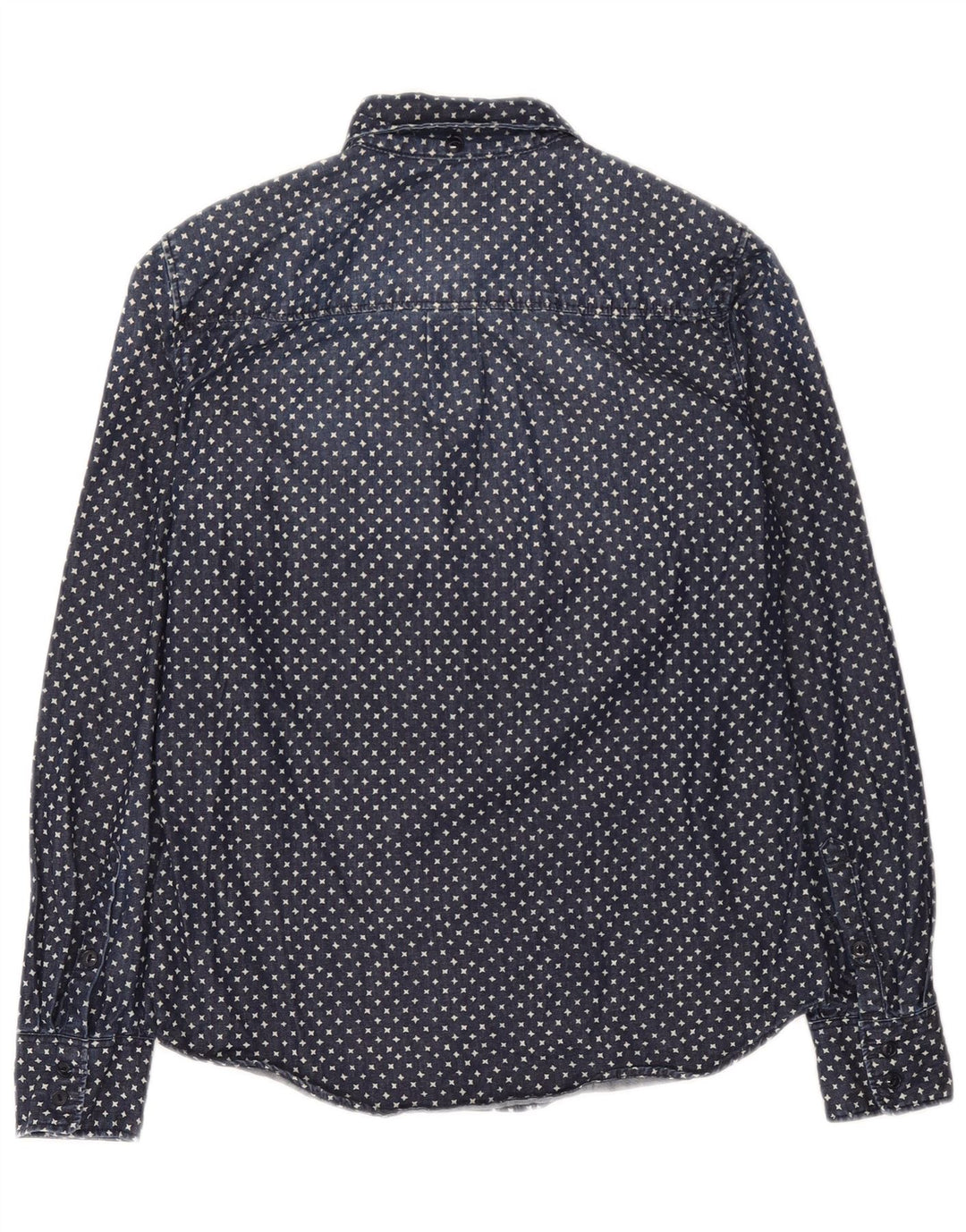 J. Crew Chemise en jean surdimensionnée à motif abstrait pour femme US 2 XS Bleu marine