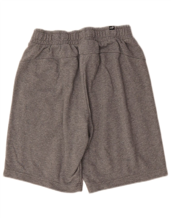 Puma Short de Sport Homme Gris Moyen Coton
