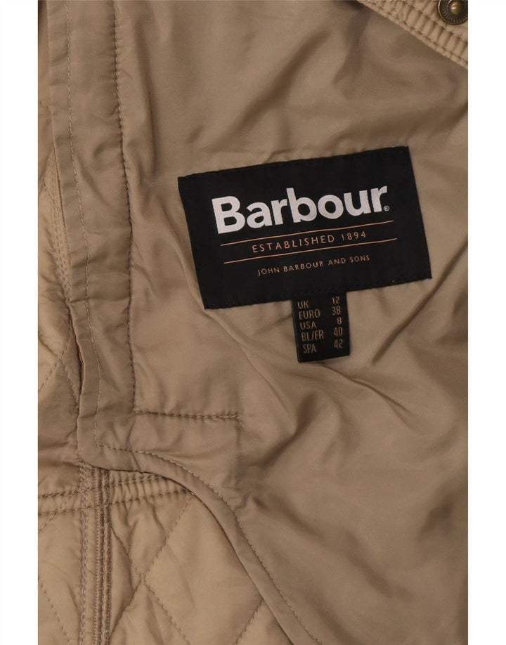 Barbour Veste matelassée pour femme UK 12 Medium Beige Polyamide