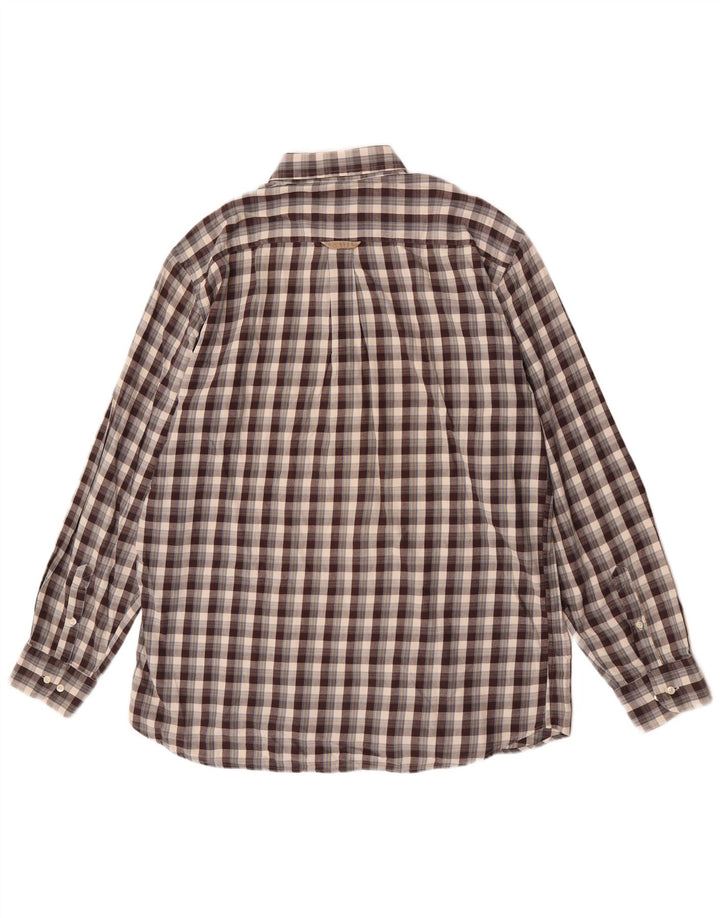 Barbour Chemise en flanelle pour hommes Grand coton à carreaux marron