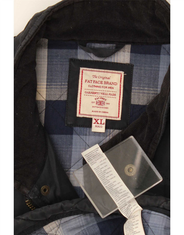 Fat Face Veste matelassée pour homme UK 42 XL Bleu marine Coton